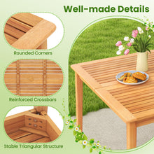 Load image into Gallery viewer, Tangkula 5 Piece Patio Wood Dining Set Outdoor Square Acacia Table Metal Chairs Set