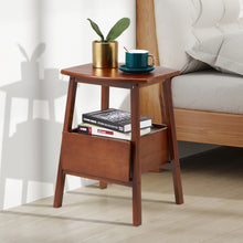Load image into Gallery viewer, AECOJOY Nightstand with Drawer and Storage Shelf, Bamboo Bed Side Table