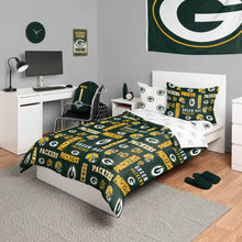 Load image into Gallery viewer, FOCO NFL Team Logo Bed in A Bag Comforter Sheets Pillow Cases Bedding 5-Piece Set