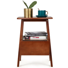Load image into Gallery viewer, AECOJOY Nightstand with Drawer and Storage Shelf, Bamboo Bed Side Table