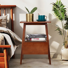 Load image into Gallery viewer, AECOJOY Nightstand with Drawer and Storage Shelf, Bamboo Bed Side Table