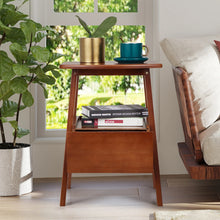 Load image into Gallery viewer, AECOJOY Nightstand with Drawer and Storage Shelf, Bamboo Bed Side Table