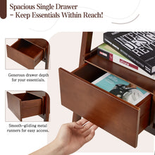 Load image into Gallery viewer, AECOJOY Nightstand with Drawer and Storage Shelf, Bamboo Bed Side Table